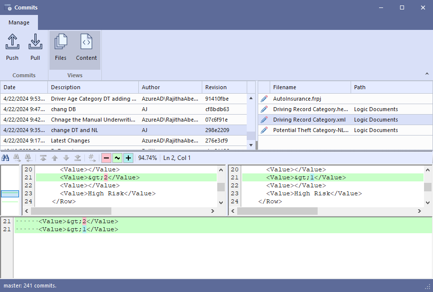Built-in-model-change-tracking-system