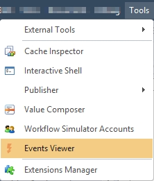 Execution log in FlexRule Designer Menu Bar