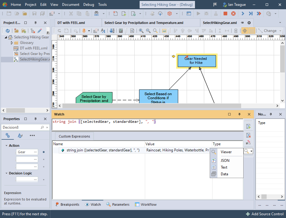 Data Viewer FEEL expressions in DMN