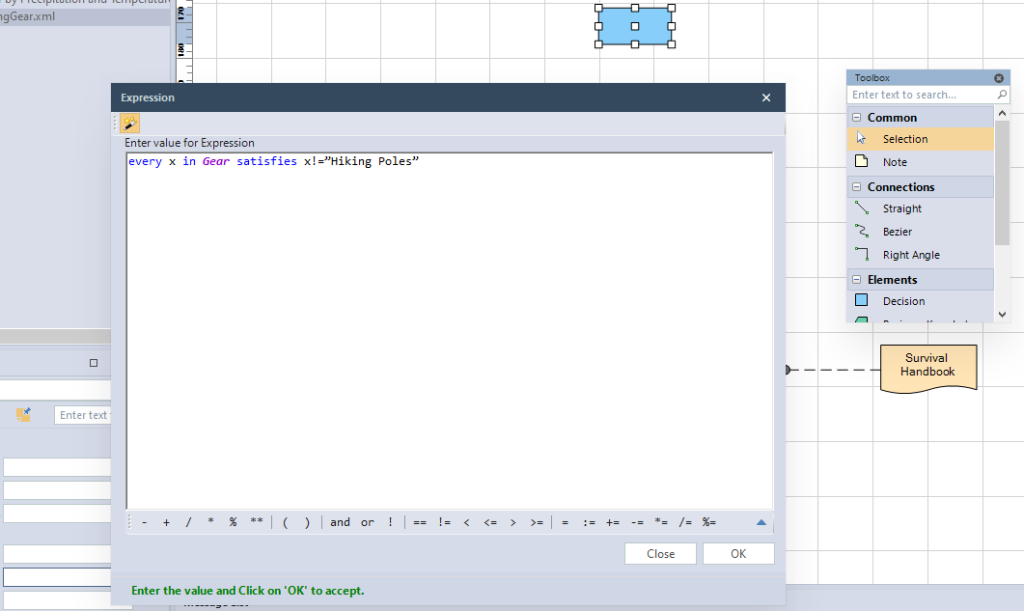 every-in-satesfies structure in a DRD Node