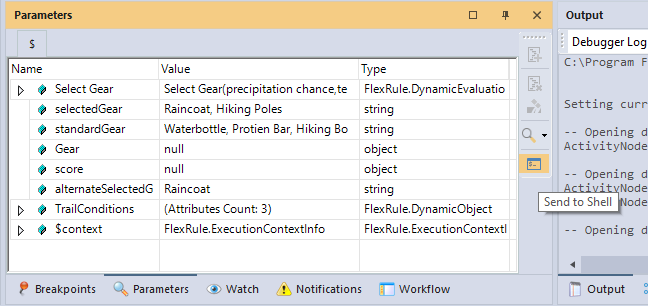 Open Interactive Shell to test FEEL expressions in DMN