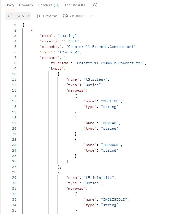 Service Versions Response