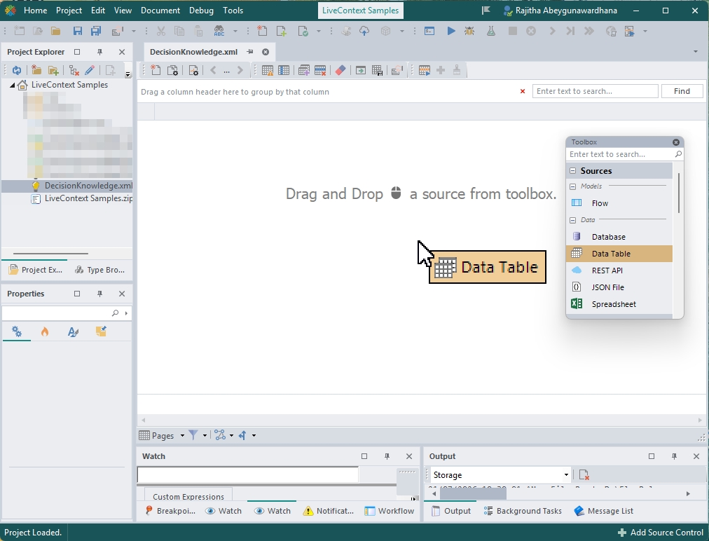 DataTable for LC